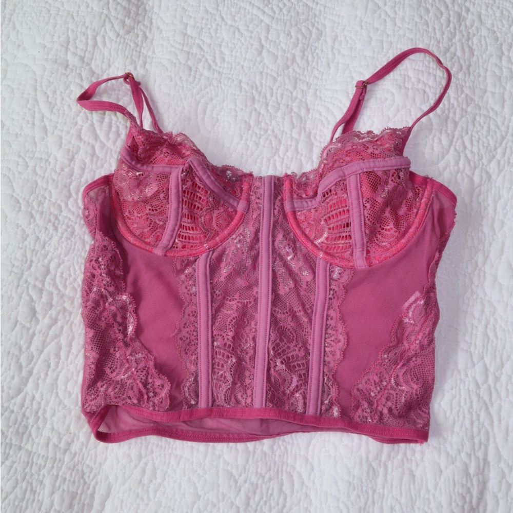 Princess Polly Vibrant Pink Lace Bralette
